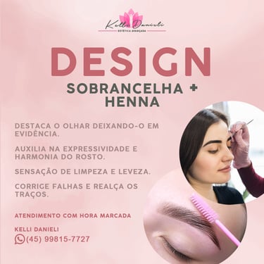 Design sobrancelha + henna
