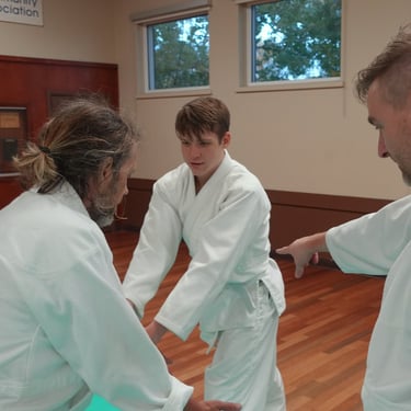 Josh instructing students doing Aikido