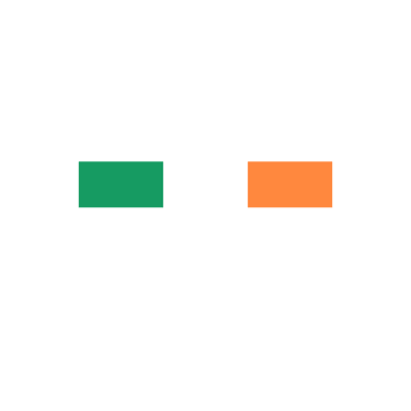 a black and white sign with the word ireland on it
