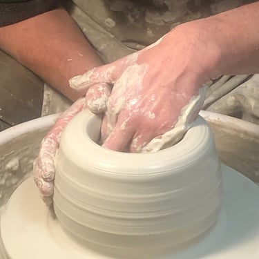 throwing on the potters wheel