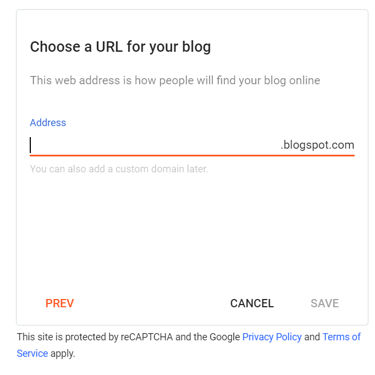 blog address