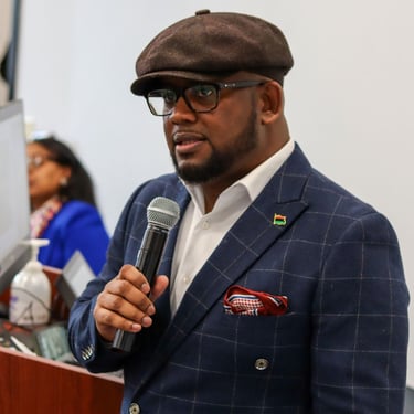 Photo of Charles Brown speaking at an event
