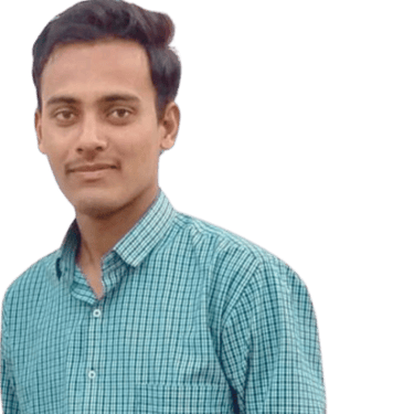 a man in a blue shirt and tie dye dyed blue