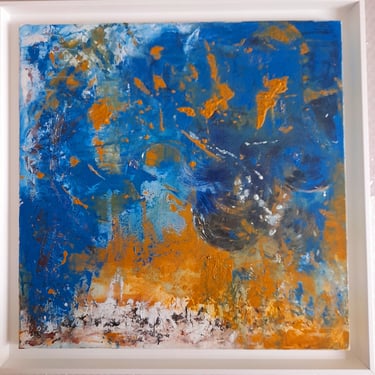 Tableau abstrait contemporain – Couleurs et textures – Jacqueline Poitevin – Collectionneurs d’art