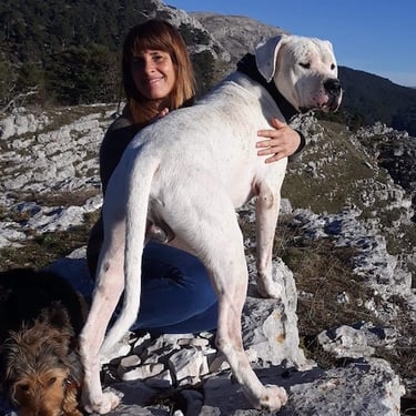 Roberta Jubram living the Dream with her dogs