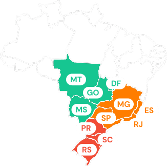 Atendemos no Sul, Sudeste e Centro-oeste.