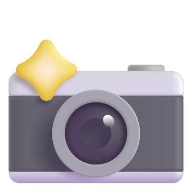 émoticône appareil photo qui flash