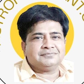 Prashant srivastava with a yellow star on his face