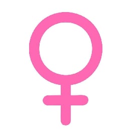 Symbole fille rose