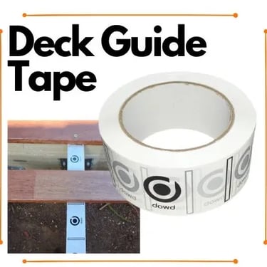 adjustable deck support guide tape for deck joists 