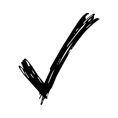 a scratchy tick mark
