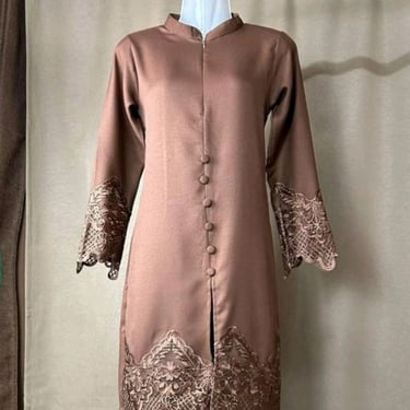 Baju Kurung Lace Como Crepe