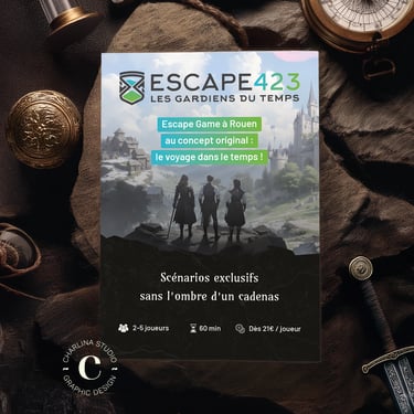 Création de flyer pour Escape 423, vue recto