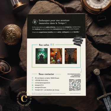 Création de flyer pour Escape 423, vue verso