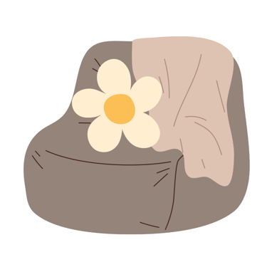 Cozy couch graphic