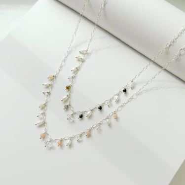 Collier BYNORA en argent 925 avec des pierres naturelles