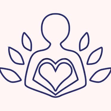 a person holding a heart radiating energy - symbol of mindfulness and embodiment
