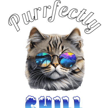 a cat with sunglasses and sunglasses on a black background