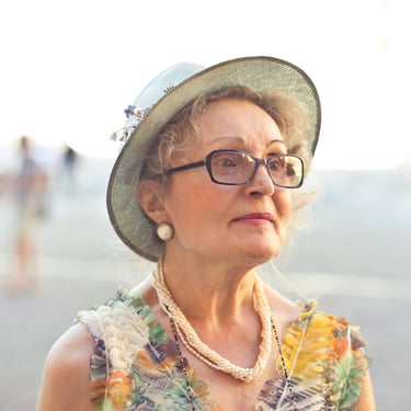 Retired elderly woman