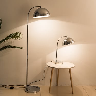 MNK-FL177 Chrome color round and simple design floor lamp
