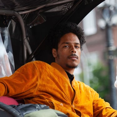 new yorker on bike taxi