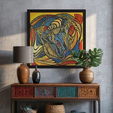 A colourful painting of The Budding by shoshanalock.com