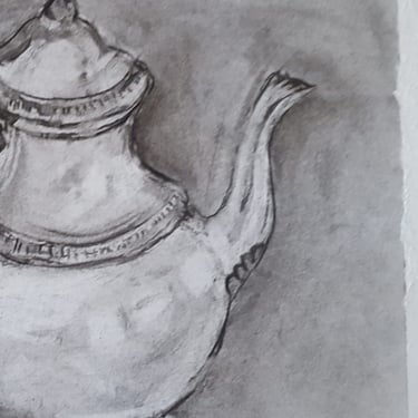 A drawing of a teapot 