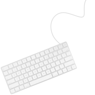 A white keyboard.
