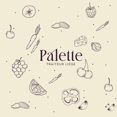Palette - traiteur Liège - identité visuelle par Soleado studio