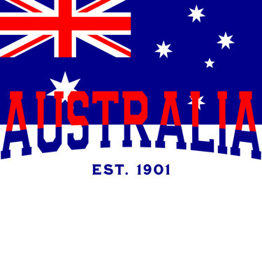 a flag with the words australia on it
