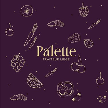 Palette - traiteur Liège - identité visuelle par Soleado studio
