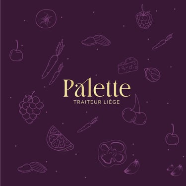 Palette - traiteur Liège - identité visuelle par Soleado studio