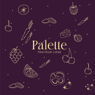 Palette - traiteur Liège - identité visuelle par Soleado studio