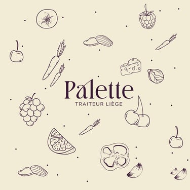 Palette - traiteur Liège - identité visuelle par Soleado studio
