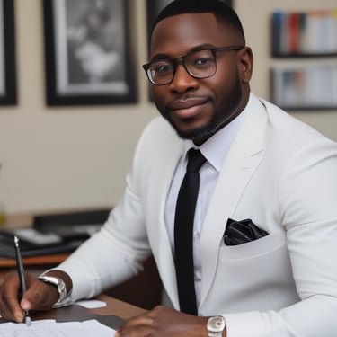 A satisfied customer standing in front of a completed construction project.