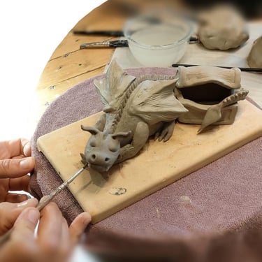 coeur d 'Orion sculptures énergétiques dragon en terre