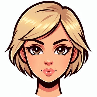 a woman with blonde hair and a blonde bobble