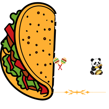 a taco tacoa with a panda bear and a panda bear