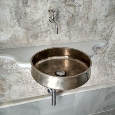 Lavamanos moderno de acero inox,instalado en Dos Hermanas por Acerodosj