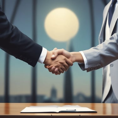 Picture of a modern office building with a Lysander Funding sign at the entrance.