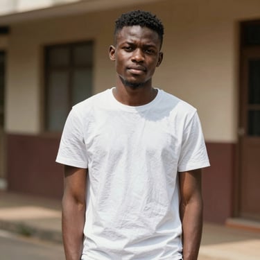 Portrait of a smiling woman outdoors, radiating warmth and gratitude.