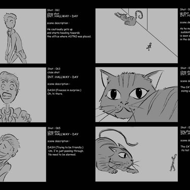 3D movie storyboard