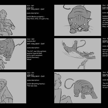 3D movie storyboard