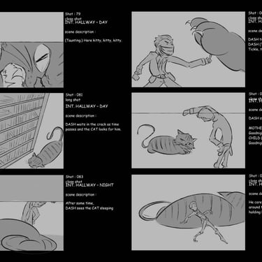 3D movie storyboard