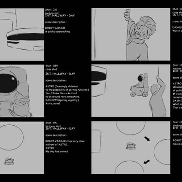 3D movie storyboard