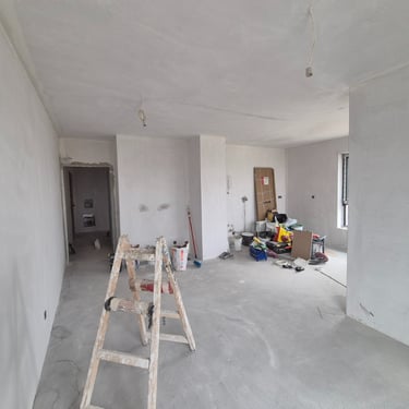 апартамент в процес на ремонт преди монтаж на мебели по поръчка BrosMebel