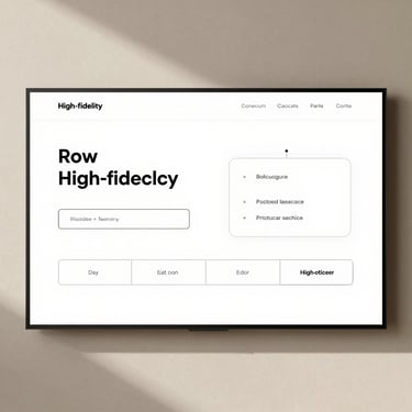 High-fidelity, razor-sharp screenshot of a minimalist e-commerce hero section wireframe, crisp typography, annotated layout lines, beige background, soft natural lighting.