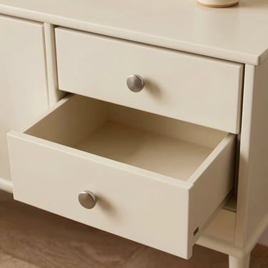 High-fidelity screenshot of a mobile-first slide-out cart drawer optimized for average order value, structured layout, clean lines, warm cream background.