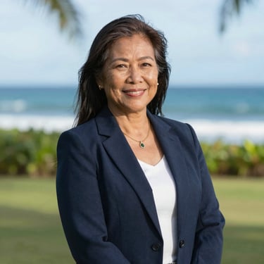Portrait of a confident businesswoman smiling in a sleek office environment
