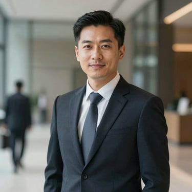 Portrait of a confident executive man in a business suit, symbolizing a trustworthy partnership with the food service provider.